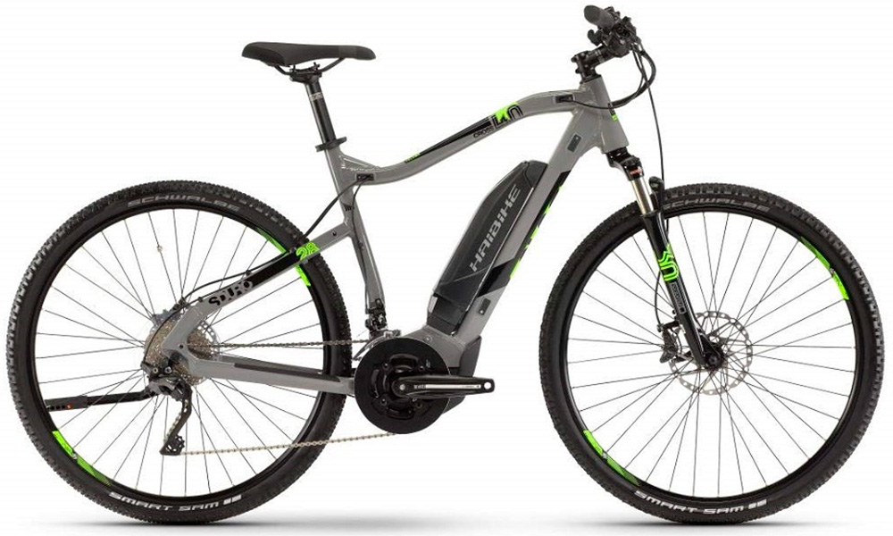 Фотография Электровелосипед Haibike SDURO Cross 4.0 500Wh 28" (2019) 2019 Серо-зеленый